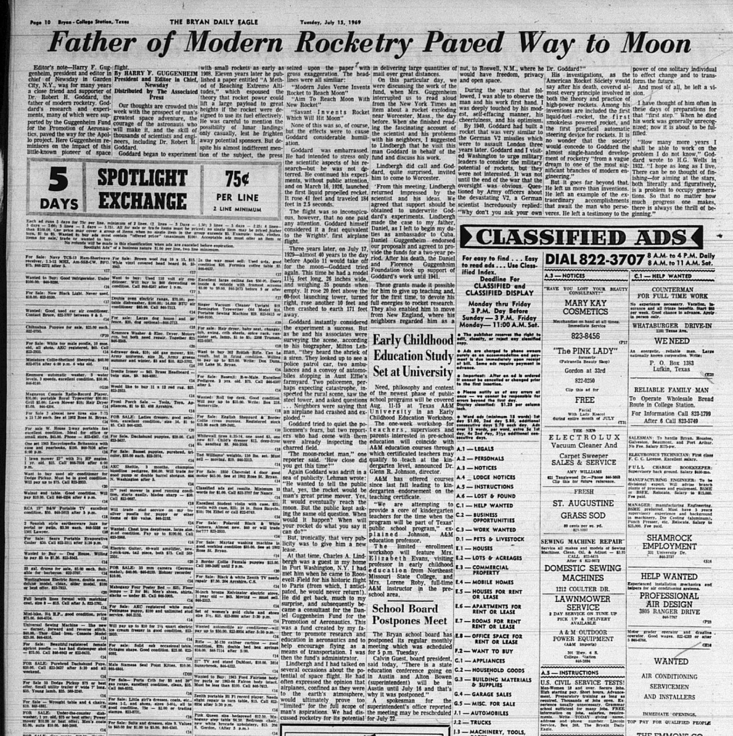 The Eagle Archives: July 15, 1969